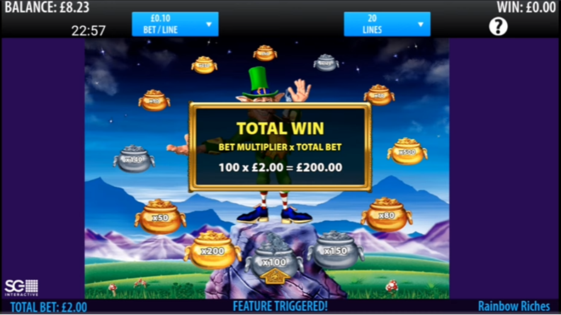 Rainbow riches 6 win